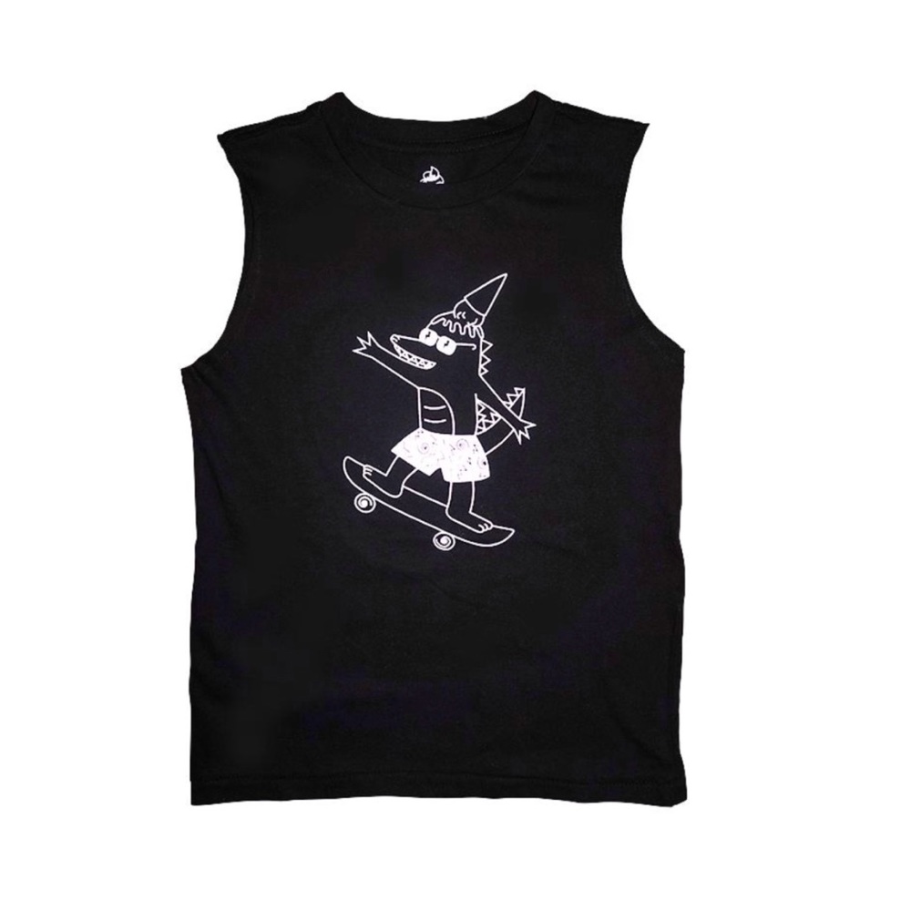 Ice cream castles alligator skater black tank top - Picture 1 of 6